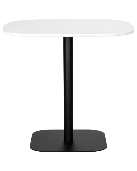 Стол обеденный OTIS белая столешница, черное основание