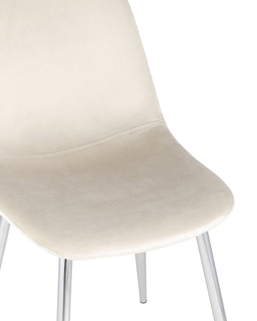 Стул Валенсия велюр кремовый хромированные ножки