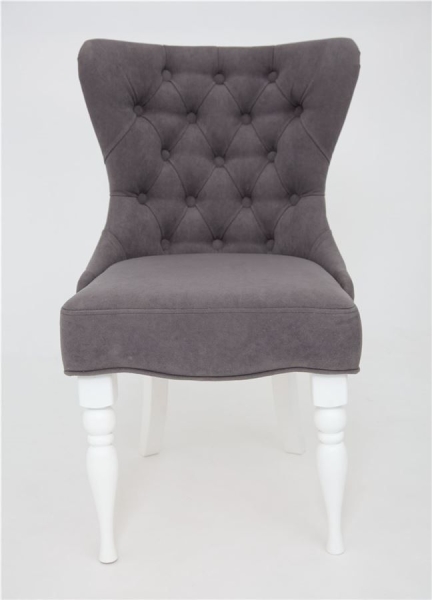 Кресло Вальс эмаль белая, RS 15 - темно-серый