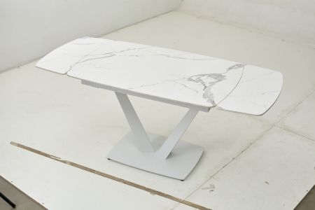 Стол ALATRI 120 GLOSS STATUARIO WHITE SINTERED STONE, WHITE