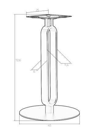 Подстолье обеденное ELAN золотое