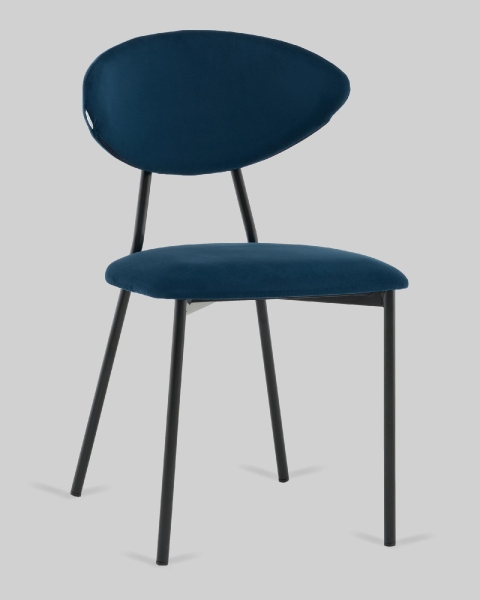 Стул обеденный Квинси велюр синий Стул обеденный Квинси велюр синий