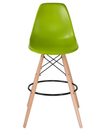 Стул барный DSW BAR ножки светлый бук сиденья салатовый G-08