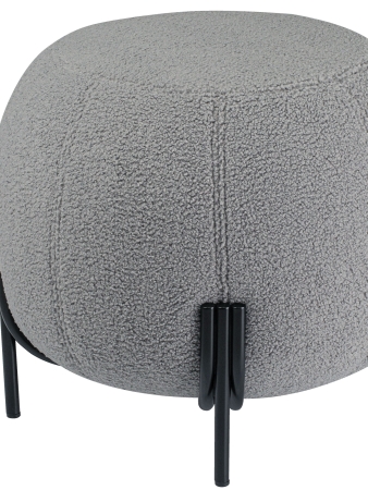 Пуф круглый Флойд серый экомех HUSH 994