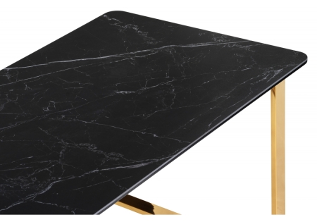Керамический стол Селена 2 140х80 черный мрамор, золото Керамический стол Селена 2 140х80 черный мрамор, золото