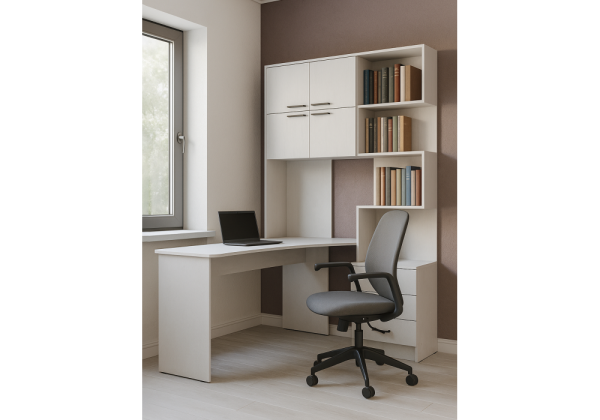 Компьютерный стол Эльброни левый белый