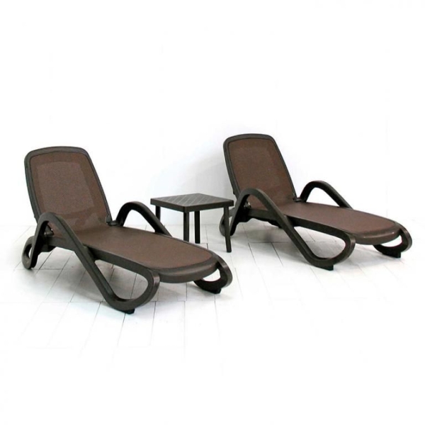 Столик пластиковый для лежака Rodi коричневый Столик пластиковый для лежака Rodi коричневый