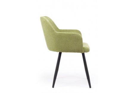 Стул на металлокаркасе Инфини зеленый (ocean 013), черный