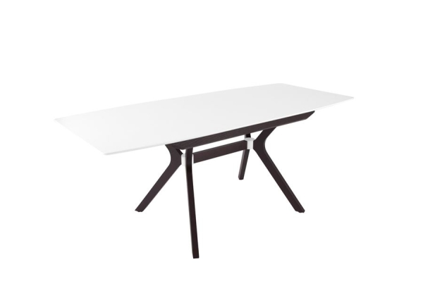 Стол Пекин 1400*820+400 белый, венге