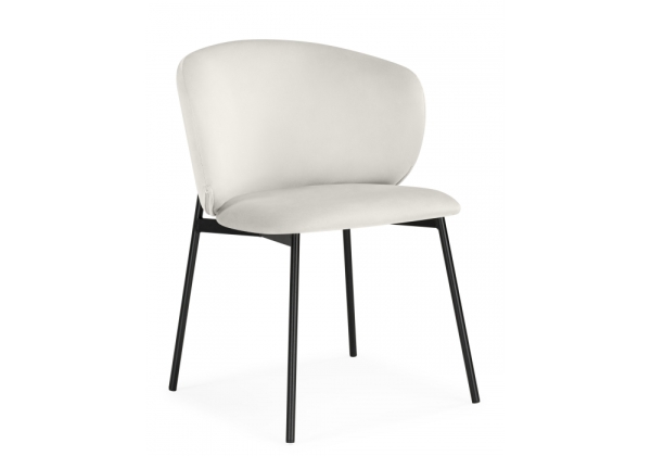 Стул на металлокаркасе Рикко белый (milk), черный