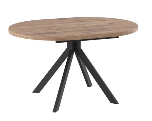 Стол круглый раздвижной "RONDO-100+35" черный