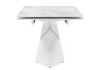 Стеклянный стол Хасселвуд 160(220)х90х77 белый мрамор, белый