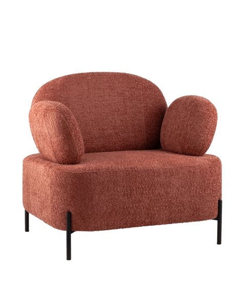 Кресло Кэнди ткань букле коралловый