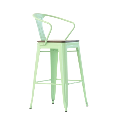 Барное кресло N-244 Tolix style Wood цвет по RAL