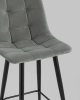 Стул полубарный Джанго велюр серый 2 шт.
