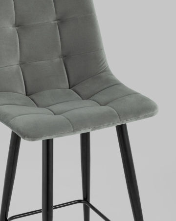 Стул полубарный Джанго велюр серый 2 шт.