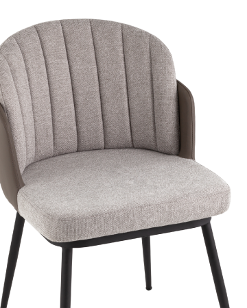 Стул Пенелопа рогожка серый с серой экокожей 2 шт.