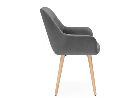 Стул деревянный Флюид темно-серый (zd 995), светлое дерево