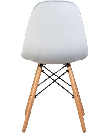 Стул обеденный BENNET ножки светлый бук, пудрово-голубой велюр HLR-15