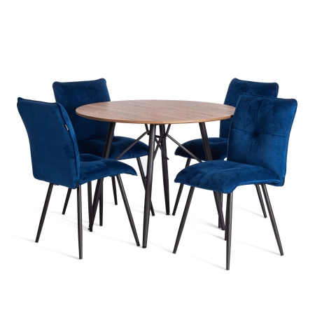 Стул обеденный Sweet синий велюр