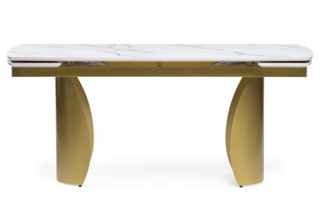 Керамический стол Готланд 180(240)х90х79 вяз скандинавский, золото