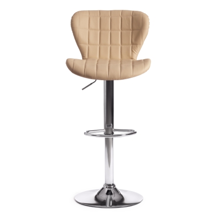 Стул барный AVIONIC (mod. KY712A) металл, экокожа, 45*53*86-107 см, бежевый, хром