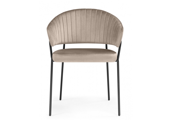 Стул на металлокаркасе Лео светло-коричневый (H-61), черный