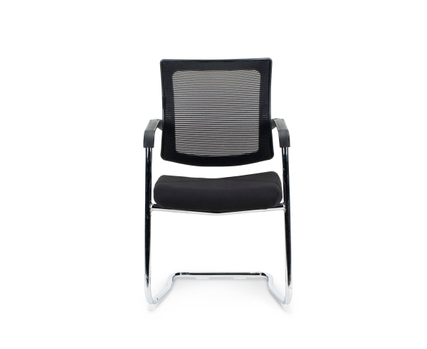 Кресло офисное Вельд CF хром черная сетка черная ткань