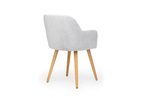 Стул деревянный Инфини 360 светло-серый (ocean 021), светлое дерево