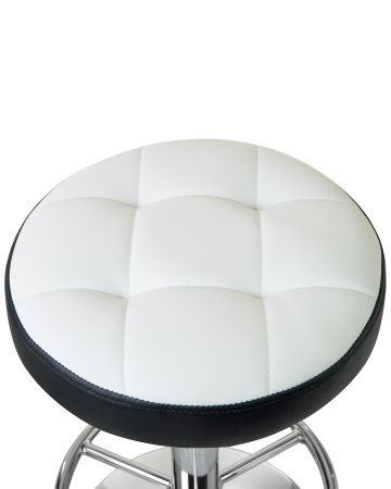Табурет барный BRUNO бело-черный