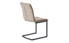Стул SKY 6800 бежевый JJ12-18, черный кант PU, черный металл с напылением