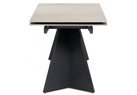 Керамический стол Ливи 140(200)х80х78 бежевый, черный