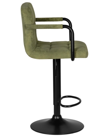 Стул барный KRUGER ARM BLACK зеленый вельвет Стул барный KRUGER ARM BLACK зеленый вельвет
