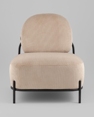 Кресло Стоун велюр рельефный бежевый