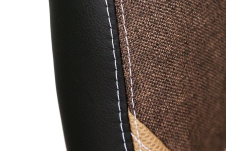 Кресло INTER экокожа и ткань, черный и коричневый и бронзовый