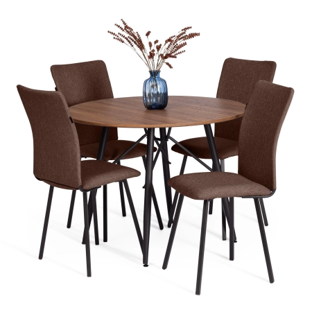 Стул обеденный La Rousse коричневый, черный