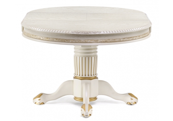 Стол деревянный Альфред крем, золотая патина