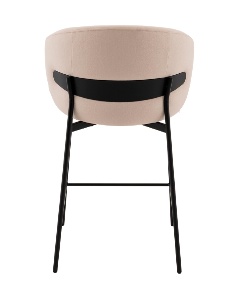 Стул полубарный Блейз велюр молочный