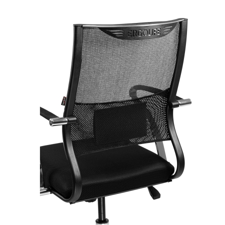 Кресло ErgoLife Sit Air M3-290K топган, стальное хромированное основание с овальным сечением лучей