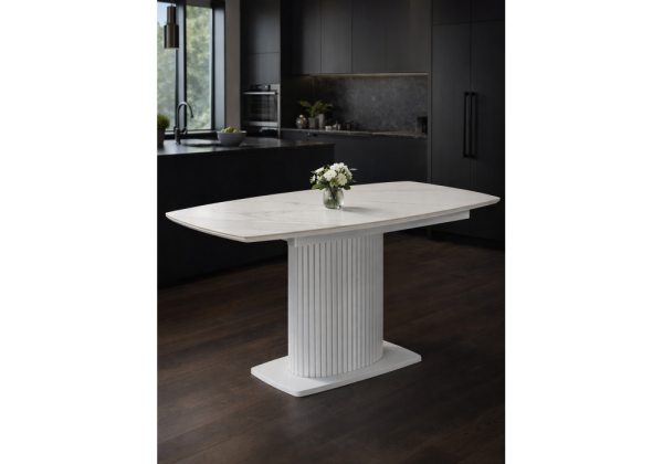 Керамический стол Фестер 160(200)х90 snow white, белый