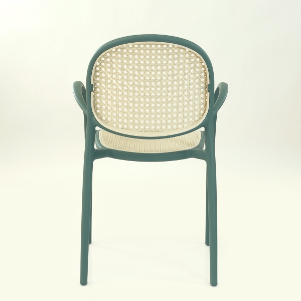 Кресло N-70 цвет бирюзовый с белой сеткой