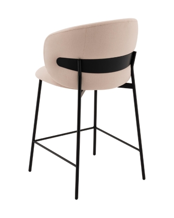 Стул полубарный Блейз велюр молочный