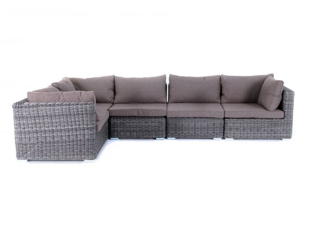 Трансформирующийся диван "Лунго" из искусственного ротанга, цвет графит