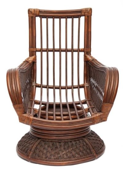 Кресло-качалка "ANDREA Relax Medium" с подушкой, античный орех, ткань рубчик, кремовый Кресло-качалка "ANDREA Relax Medium" с подушкой, античный орех, ткань рубчик, кремовый
