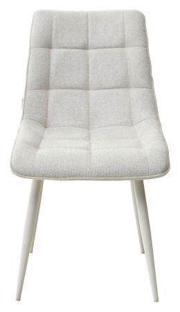 Стул CHIC WZ2042-18 белая галька, фактурный велюр, белый каркас
