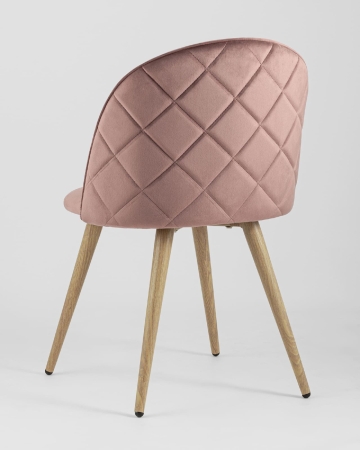 Стул Лион велюр с ромбами розовый Стул Лион велюр с ромбами розовый