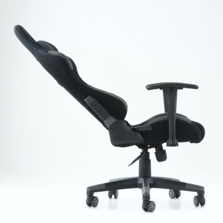 Игровое кресло K-51 черно-серая ткань