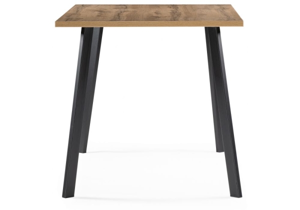 Обеденная группа Эделин светло-серый, дуб вотан, черный матовый