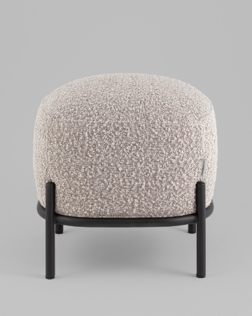 Пуф Стоун ткань букле серо-бежевый Пуф Стоун ткань букле серо-бежевый