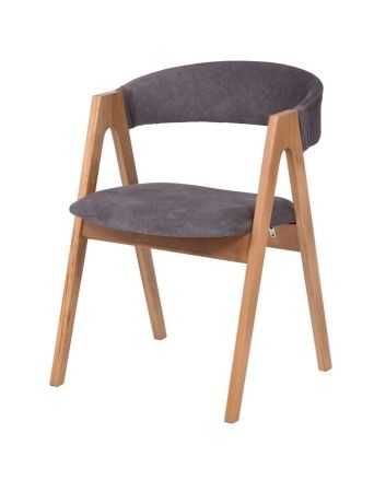 Стул "Честер 1" бук, ткань Айсберг серый